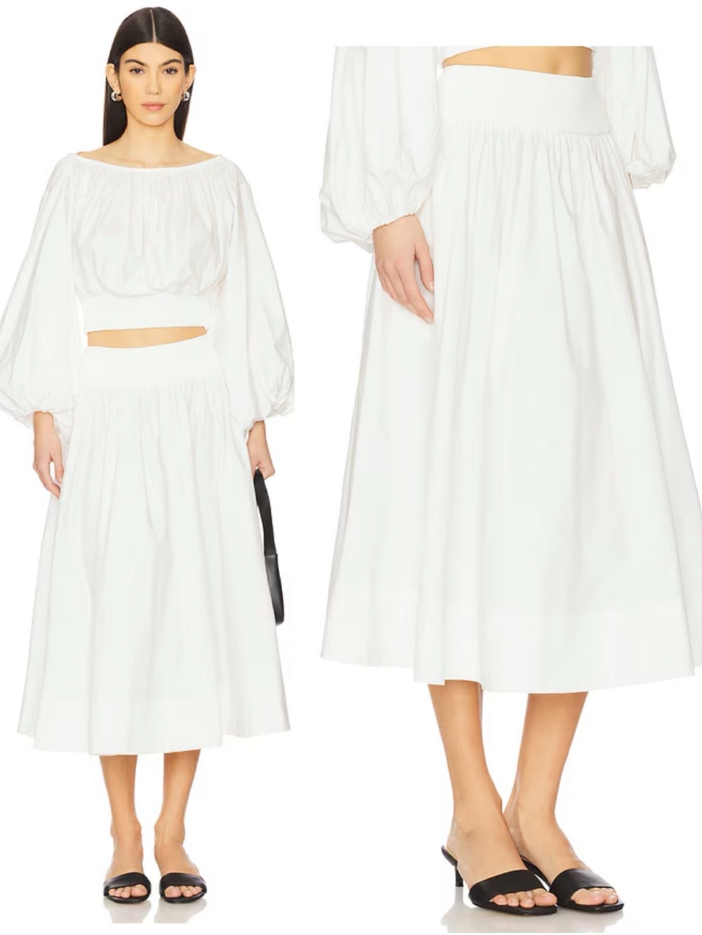 Zimmerman Poplin Skirt in Ivory